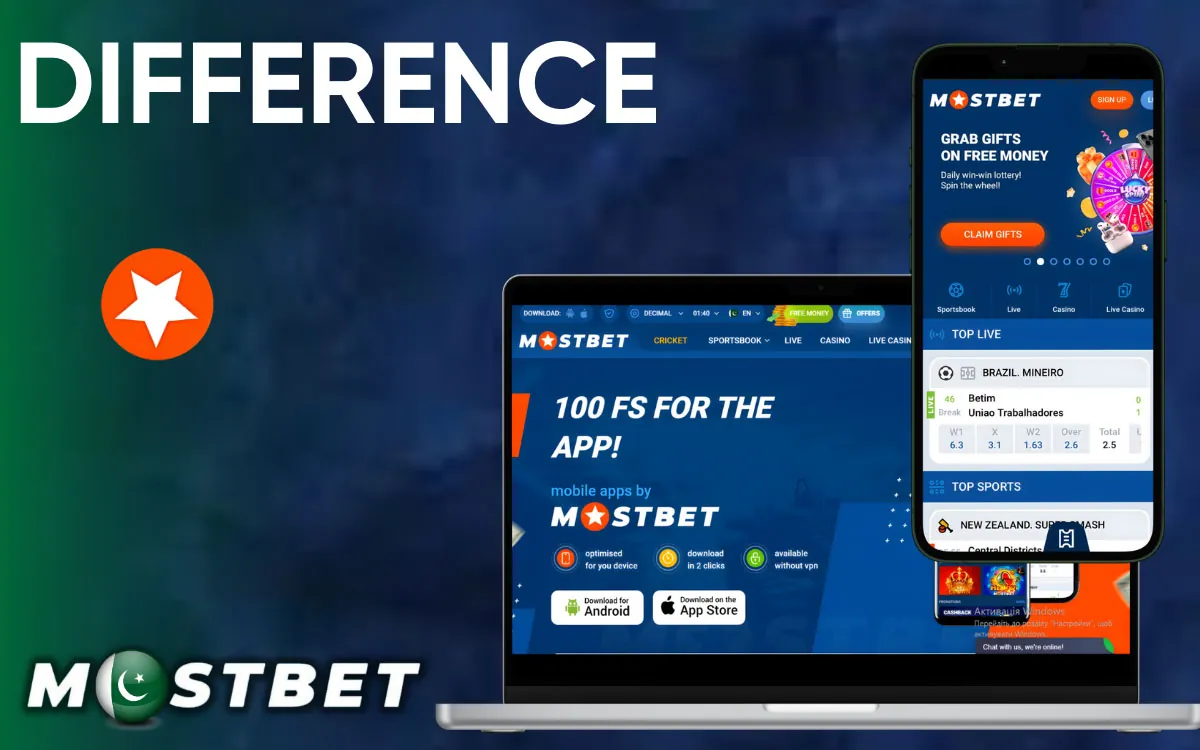 Mostbet App The difference between the mobile version