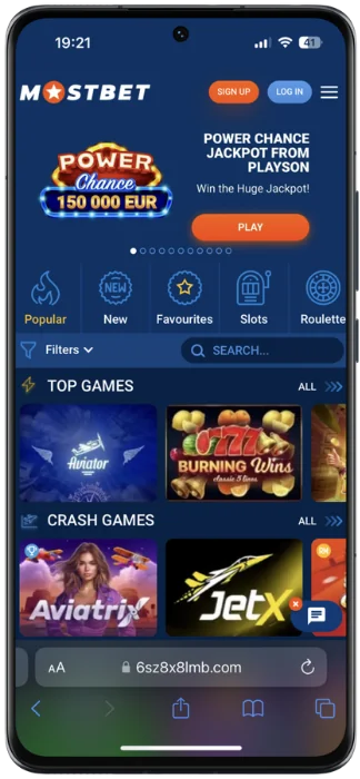 mostbet Screenshot of games