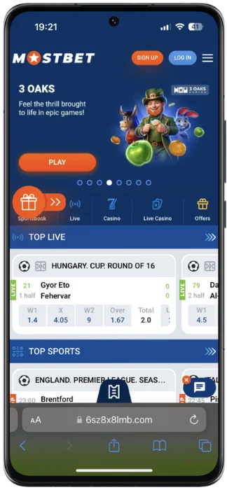 mostbet Screenshot of website